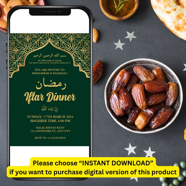 IFTAR PARTY IFTAR DINNER Einladung (Von Creator hochgeladen)