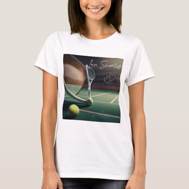 Iga Swiatek , Tennis-Liebe T-Shirt (Vorderseite)