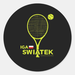 Iga Swiatek, Tennisspielerin, Ziege, Champion Runder Aufkleber