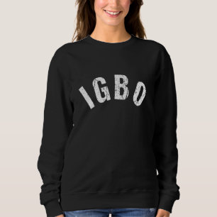 IGBO Nigerianische Kultur Vintage großes abgenutz Sweatshirt