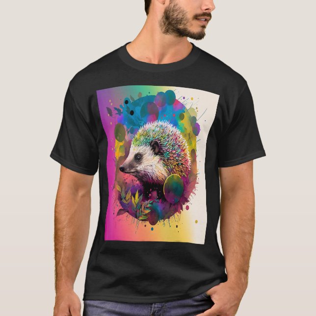 Igel Abstrakt Art T-Shirt (Vorderseite)