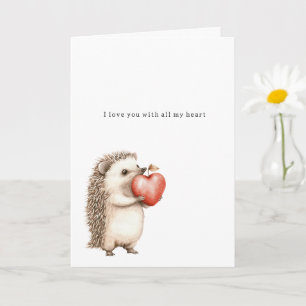 Igel All mein Herz Liebe Karte