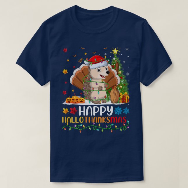 Igel Animal Lover Funny Happy Igel HelloThe T-Shirt (Design vorne)