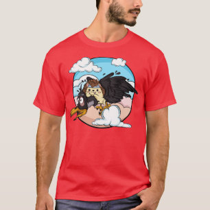 Igel auf Krähe sitzend T-Shirt