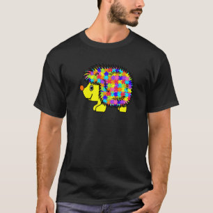 Igel Autismus Stachelschwein Puzzle Mädchen Jungen T-Shirt