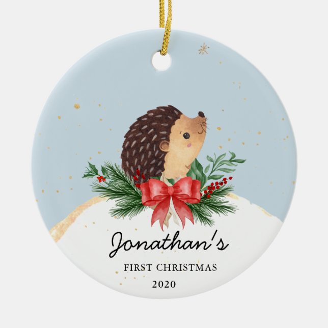 Igel Baby's First Christmas Ornament (Vorne)