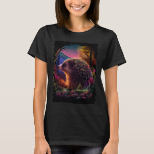 Igel Berge Sonnenuntergang Retro 70er Vintag 1 T-Shirt