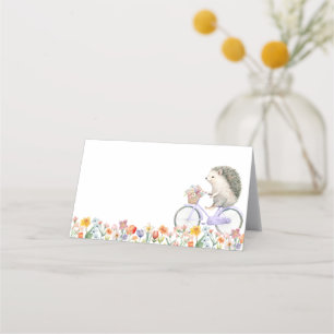 Igel Bicycle Spring Floral Zent Card - Leere Platzkarte
