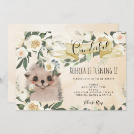 Igel-Blumenhändler Einladung zum 1. Geburtstag