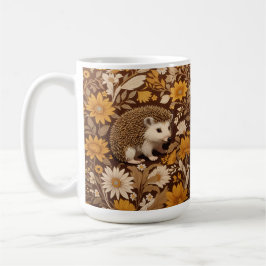 Igel Brown Floral William Morris Inspiriert Kaffeetasse