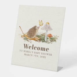 Igel Butterfly Pilz Woodland Babydusche Sockelschild