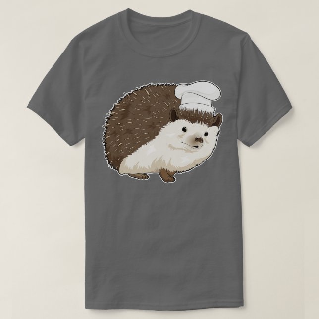 Igel Cook Koch Hat T-Shirt (Design vorne)