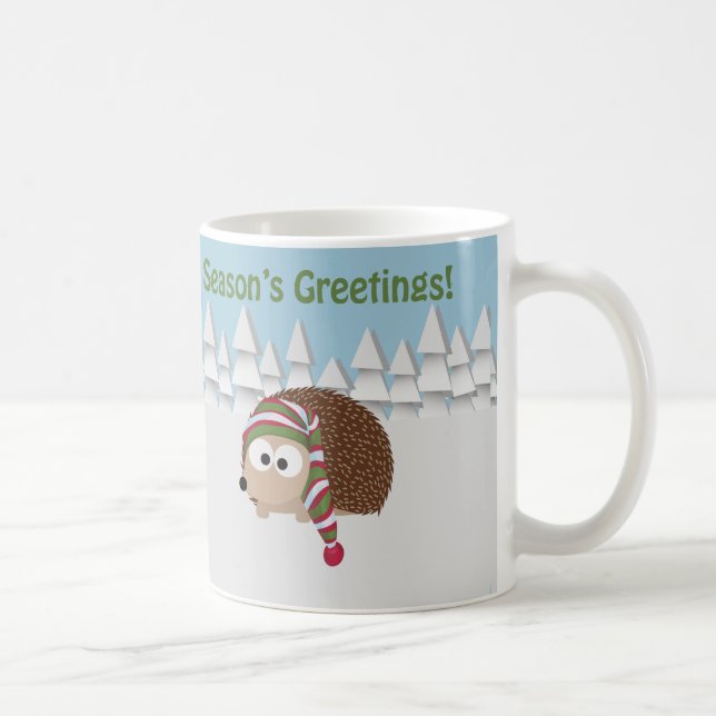 Igel der Grüße der Saison Kaffeetasse (Rechts)