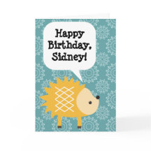 Igel der personalisierten KinderGeburtstagskarte