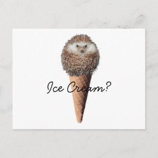 Igel Eiscreme Postkarte