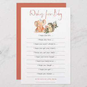 Igel Elephant wünscht eine Babydusche