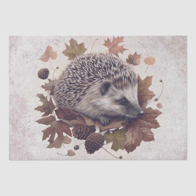 Igel Fall Watercolor Seidenpapier (Vorderseite)