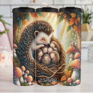 Igel-Familiennest Thermosbecher