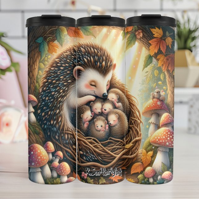 Igel-Familiennest Thermosbecher (Von Creator hochgeladen)