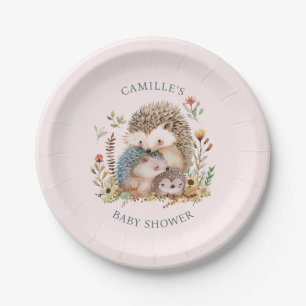Igel Family Baby Duschpapiertafel Pappteller
