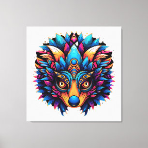 Igel Farbenfrohe Pop Art Leinwanddruck