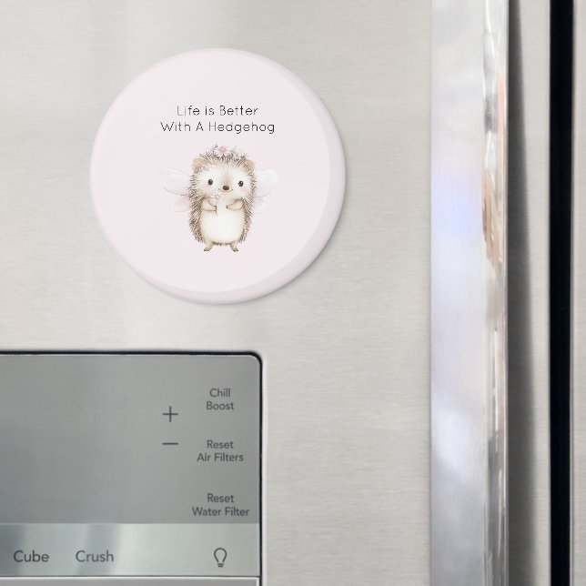Igel Fee mit Blumen Magnet (In Situ (Kühlschrank))