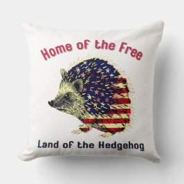 Igel Flag Amerika Kissen