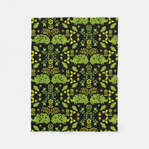 Igel Folk Art Fleecedecke