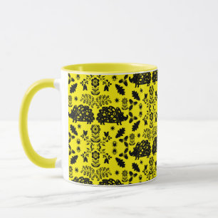 Igel Folk Art Tasse