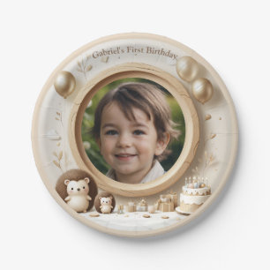 Igel-Foto-Rahmen für Kinder bei Geburtstagsfeiern Pappteller