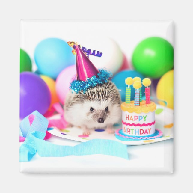 Igel Frohe Geburtstag! Magnet (Vorne)