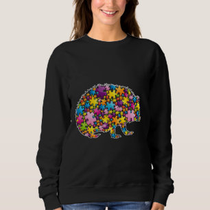 Igel für Autismus Rüstung Tiere Rätsel für Männer Sweatshirt