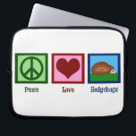 Igel für eine friedliche Liebe Laptopschutzhülle<br><div class="desc">Ein Friedenszeichen,  ein Herz und ein niedlicher Igel. Ich Liebe mein stacheliges Haustier.</div>