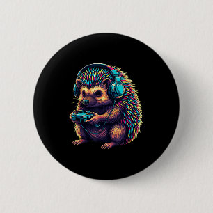 Igel-Gaming-Tier-Videospiele Lustiger Igel Button