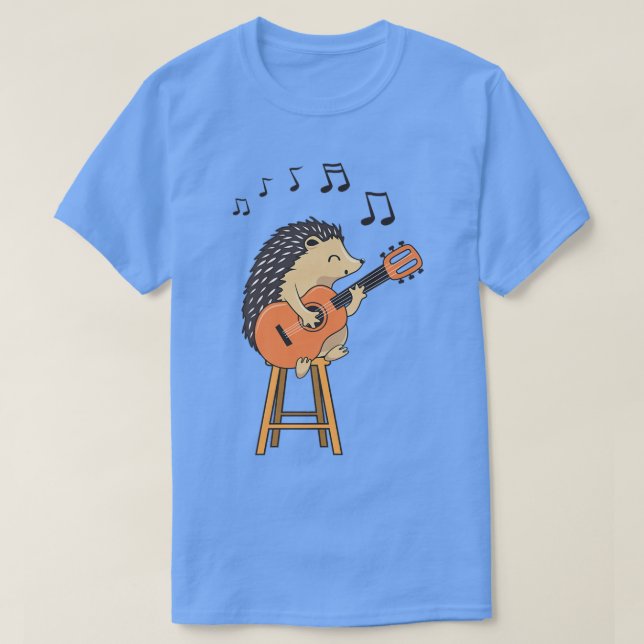 Igel Gitarrist Musiker T-Shirt (Design vorne)