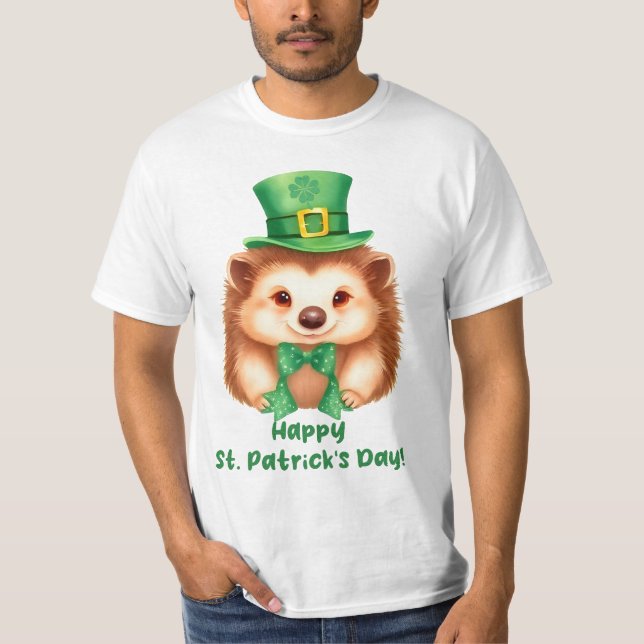 Igel Gráinneog Happy St. Patricks Day T-Shirt (Vorderseite)
