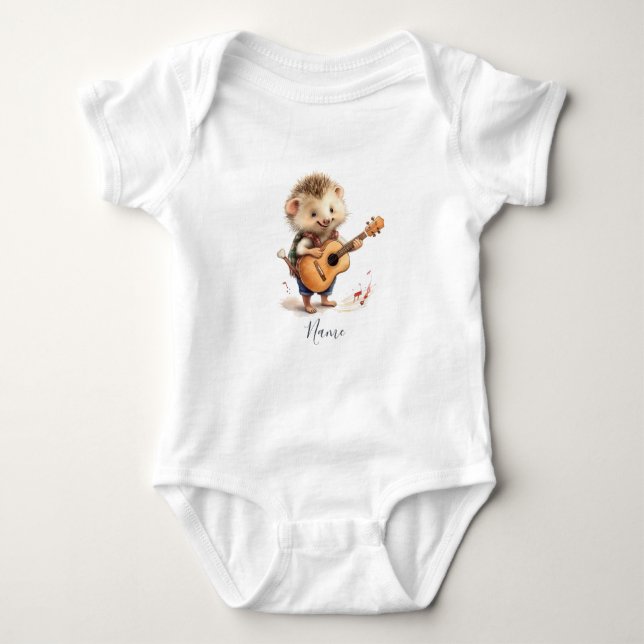 Igel Guitar Baby Strampler (Vorderseite)