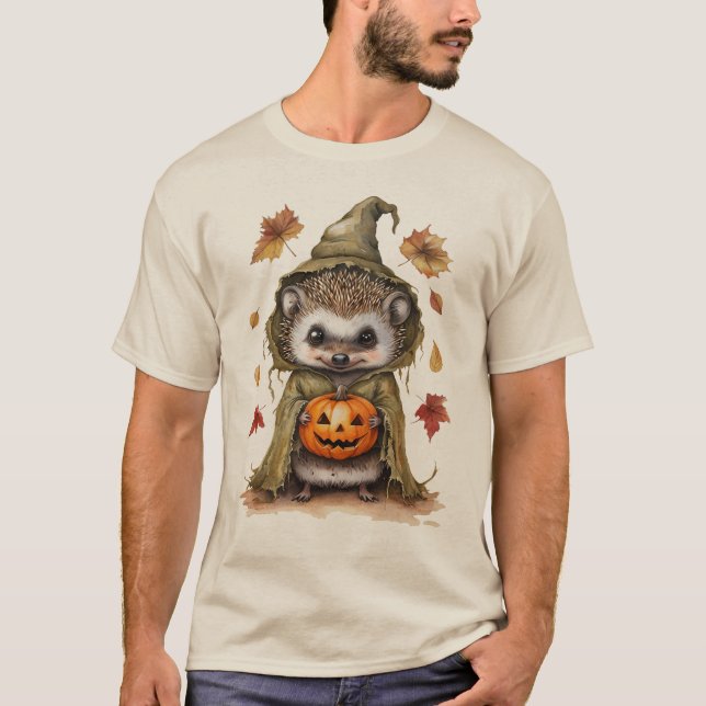 Igel Halloween Fall | Niedlicher Pumpkin/Autumn L T-Shirt (Vorderseite)