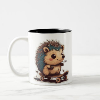 Igel Hang Zweifarbige Tasse