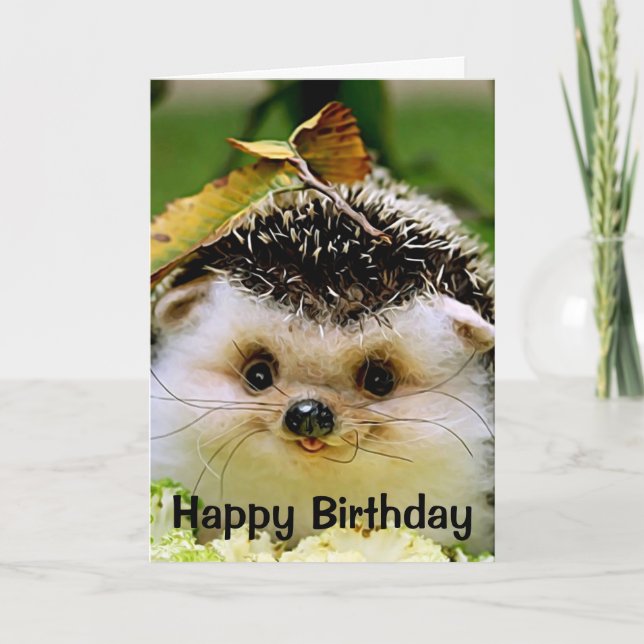 Igel Happy Birthday Grußkarte Karte (Vorderseite)