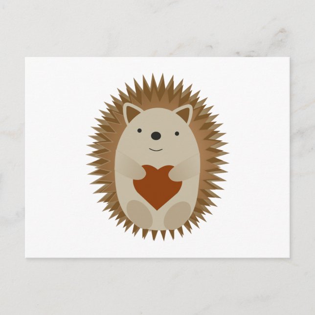 Igel Heart Feiertagspostkarte (Vorderseite)