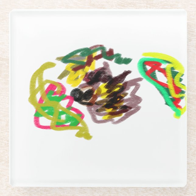 Igel Herbst Glasuntersetzer (Vorderseite)