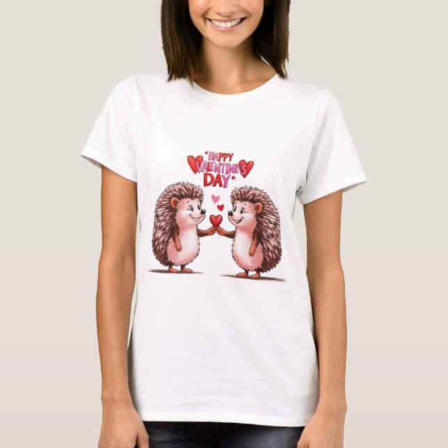 Igel Herz - Valentinstag Liebe T-Shirt (Vorderseite)