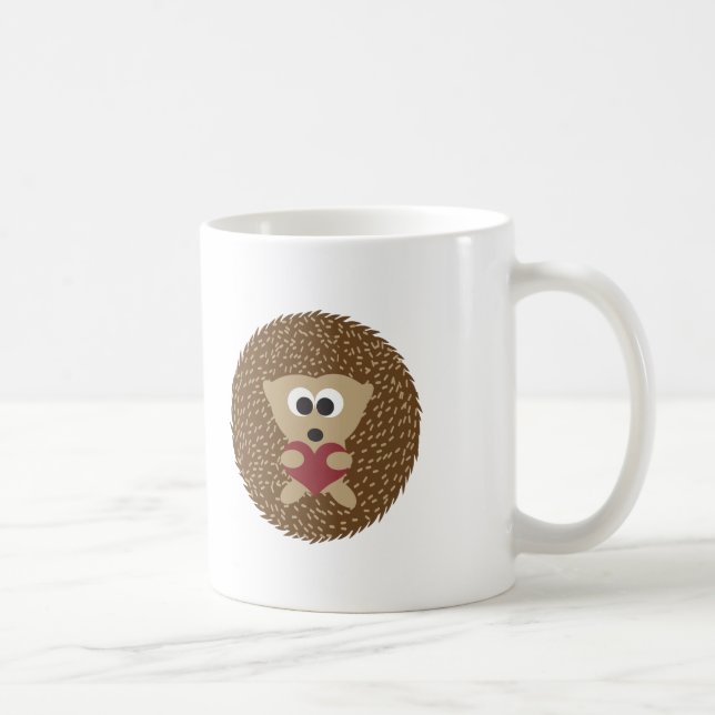 Igel Herzumarmung Kaffeetasse (Rechts)