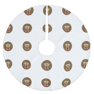 Igel Herzumarmung Polyester Weihnachtsbaumdecke