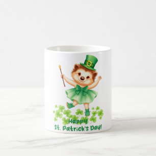 Igel Igelin Gráinneog Happy St. Patricks Day Kaffeetasse