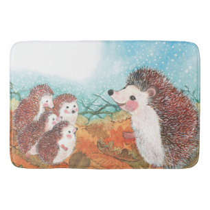 Igel Illustration Badematte