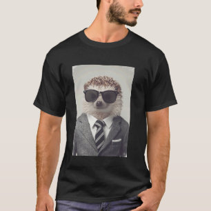 Igel im Anzug Lustiger Igel T-Shirt