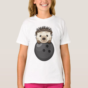 Igel im Bowling mit Bowlingball T-Shirt