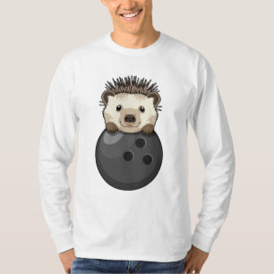 Igel im Bowling mit Bowlingball T-Shirt